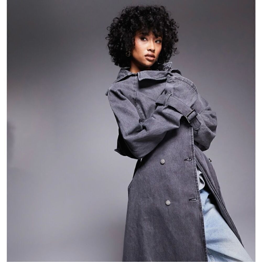 New!!! ASOS| Denim| Maxi| Trench - Picture 3 of 12